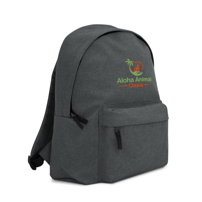Embroidered Simple Backpack I Bagbase Bg Grey Marl Right Front Cee D Jpg