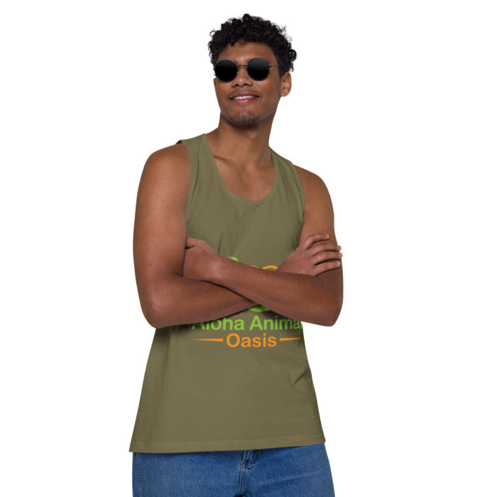 Mens Premium Tank Top Military Green Front C Dc A Afd Jpg